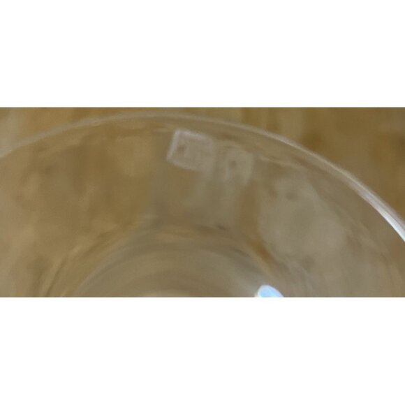 2 Etched Plaid Crystal Flute Glass Signed Like The Ralph Lauren Randolph Design - Picture 6 of 7